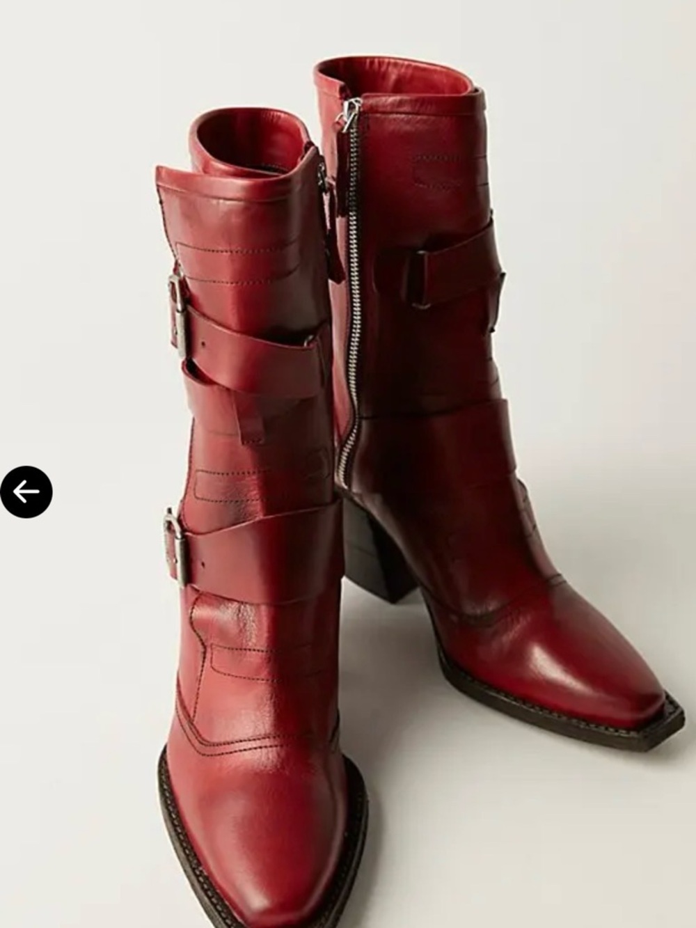 Free People leather - Carter belted boots - Picture 4 of 5